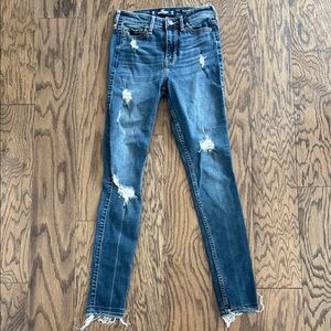 Distressed Blue Jeans- Hollister